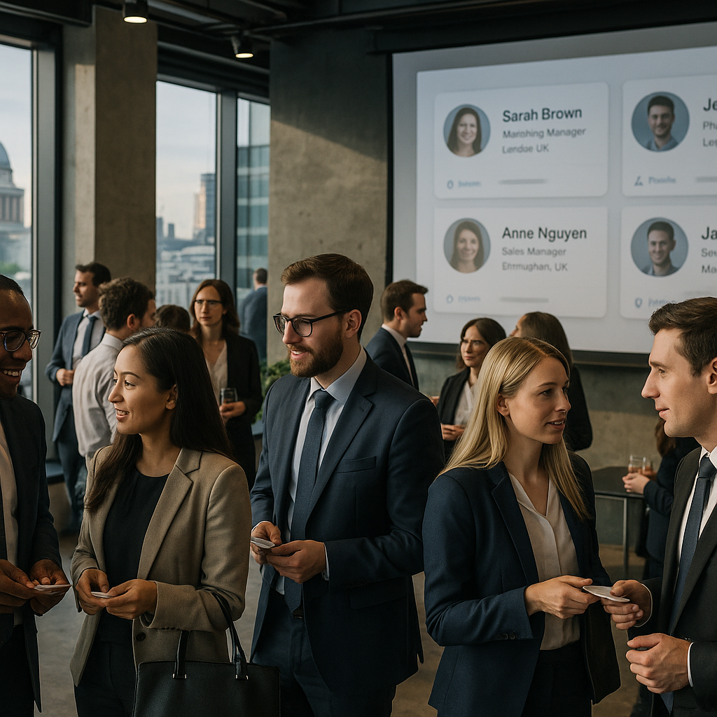 Networking event supporting a personal brand funnel for UK professionals