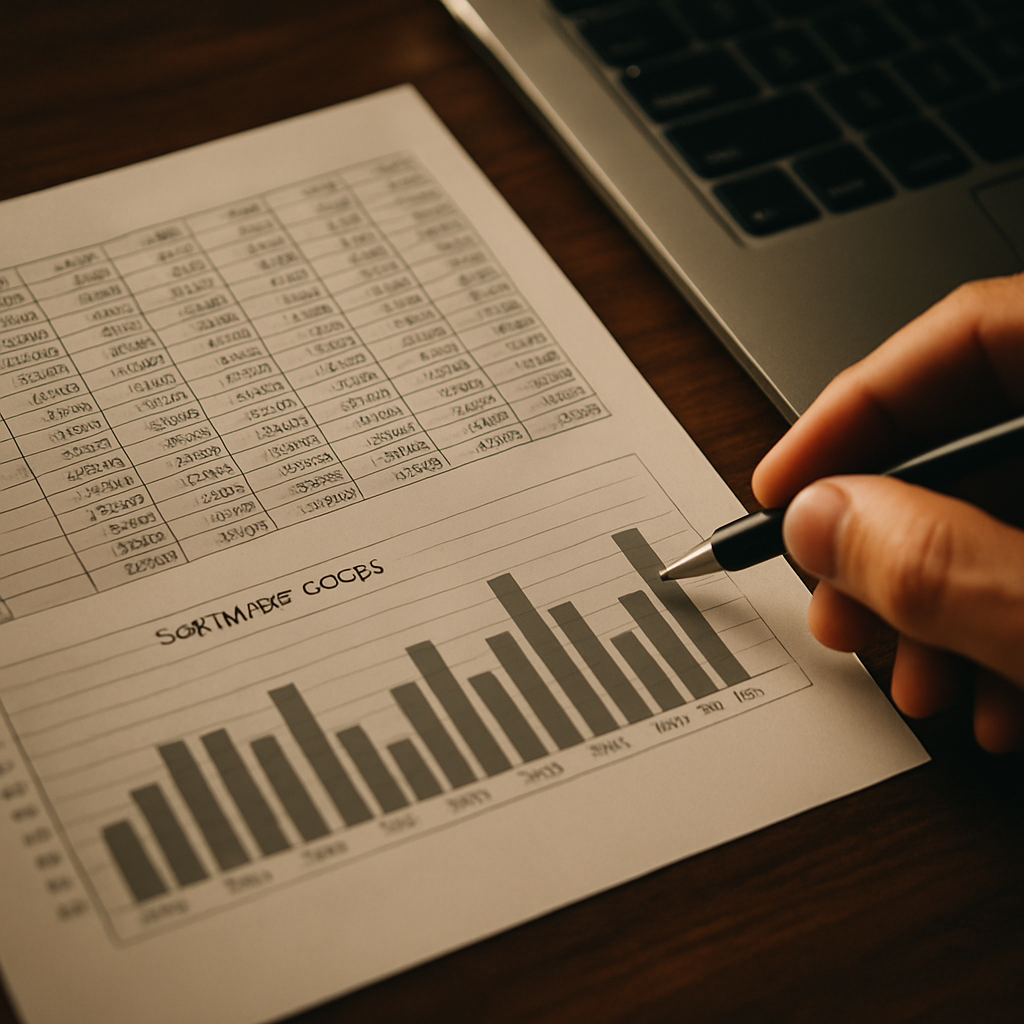 Detailed cost analysis worksheet for SaaS vs custom software for business decision